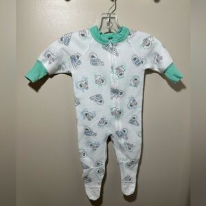 VTG 80/90s GerberPastel Eskimo Print Vinyl Feet  Pjs Unisex Size Small Baby Core